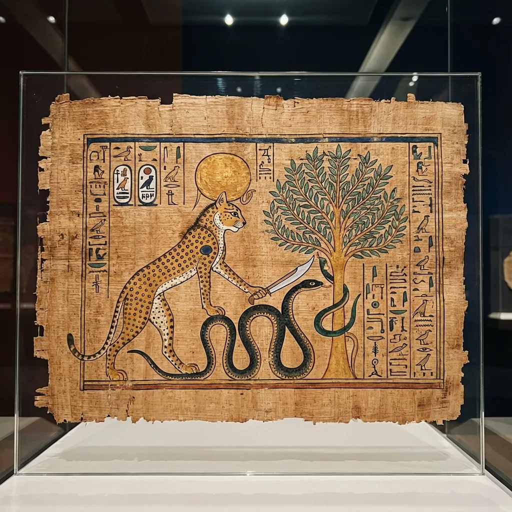 Cat Slaying the Serpent