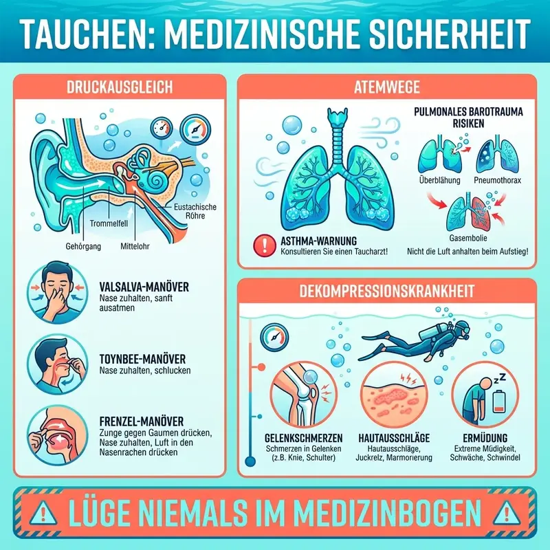 Tauchen Medizinische Sicherheit Übersicht